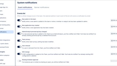 system notifications